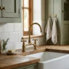 Le Pont Royal - Unlacquered Brass Bridge Kitchen Faucet