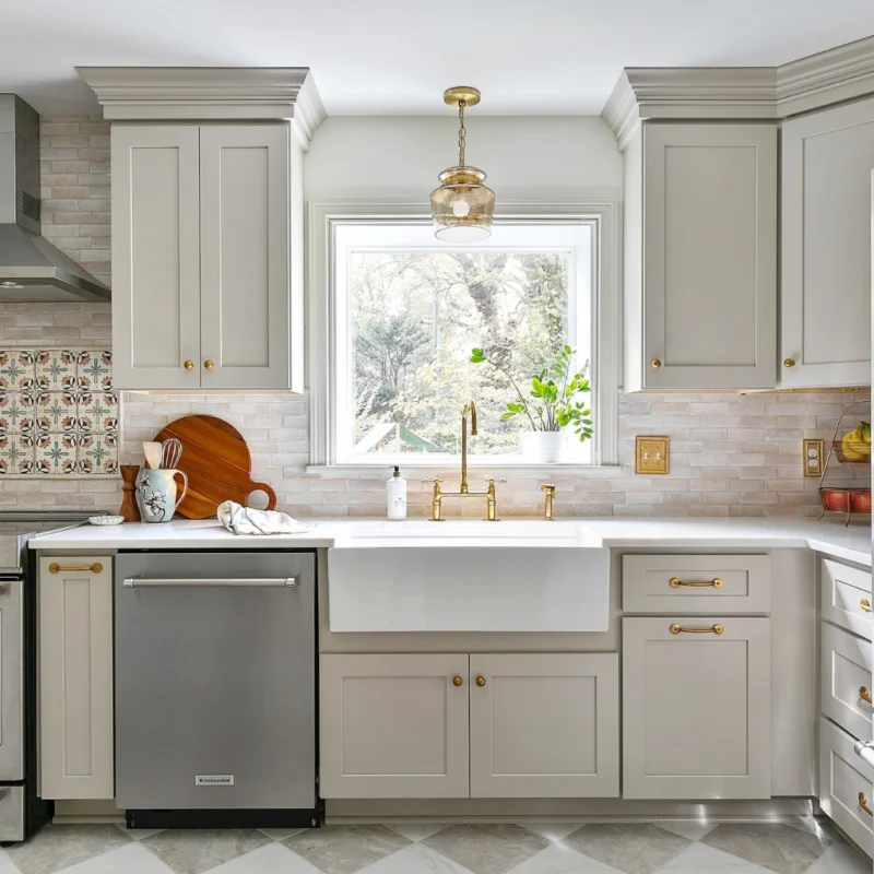 Le Palais Royal - Unlacquered Brass Bridge Kitchen Faucet