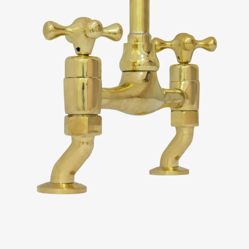 Le Saint-Germain – Unlacquered Brass Bridge Kitchen Faucet
