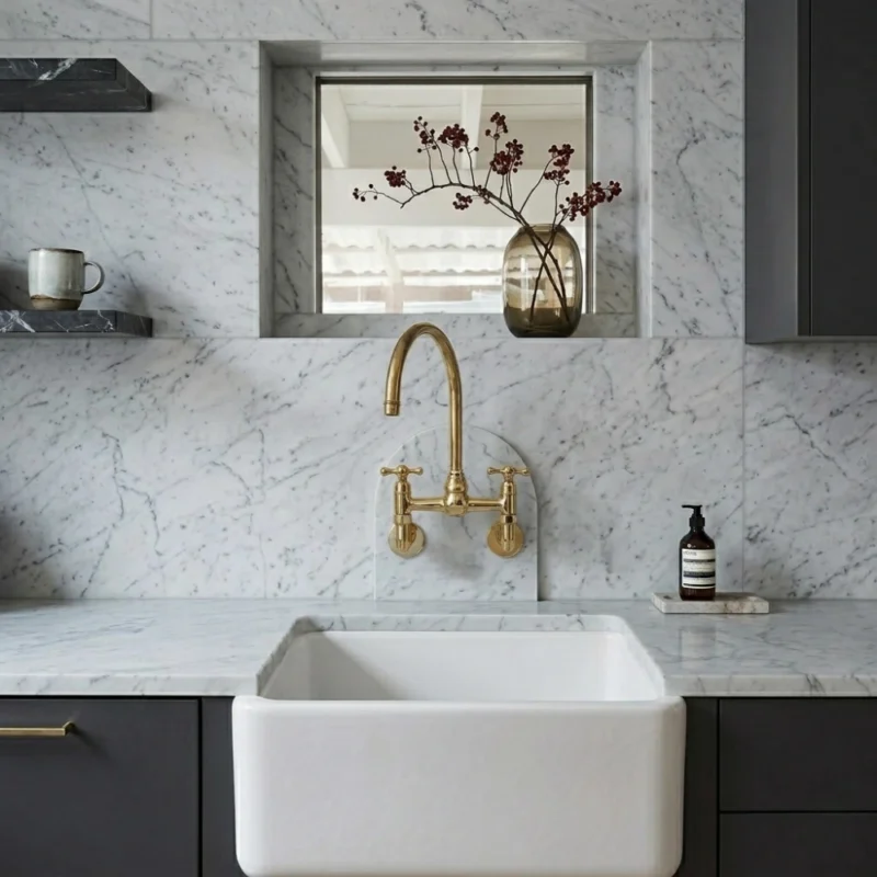 Luxembourg - Wall-Mounted Bridge Kitchen Faucet