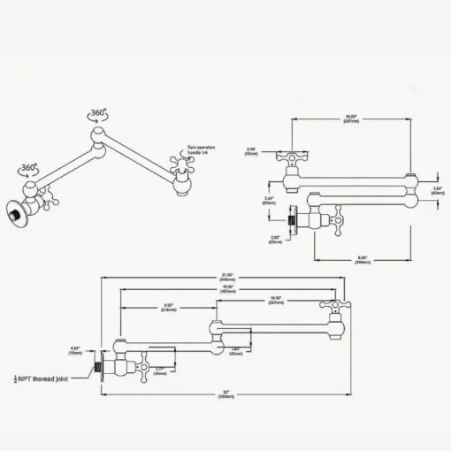 Le Réservoir - Wall-Mounted Pot Filler