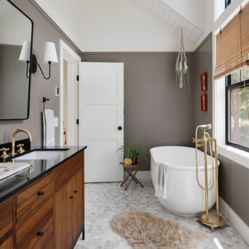 Le Bain - Unlacquered Brass Freestanding Tub Filler with Handheld Shower