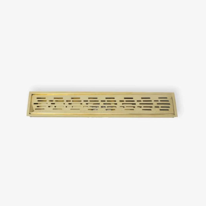 Le Canal - Unlacquered Brass Linear Shower Drain