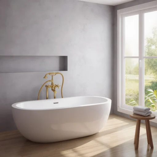 Le Bain - Freestanding Tub Filler with Handheld Shower