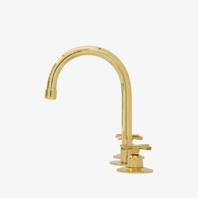 La Sorbonne – Unlacquered Brass Low-profile Widespread Faucet