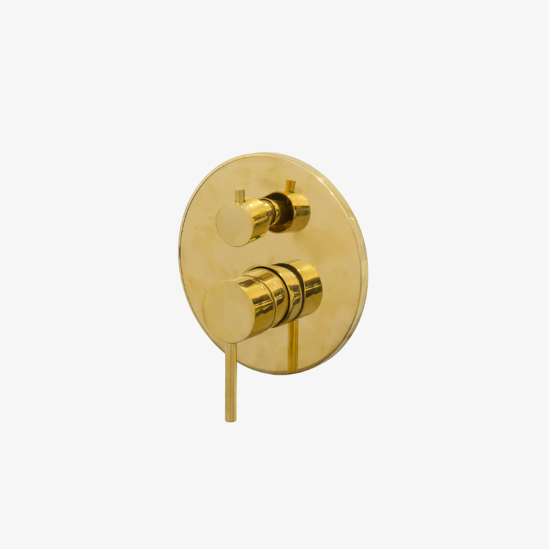 L’Harmonie - Unlacquered Brass Ceiling Overhead Shower System
