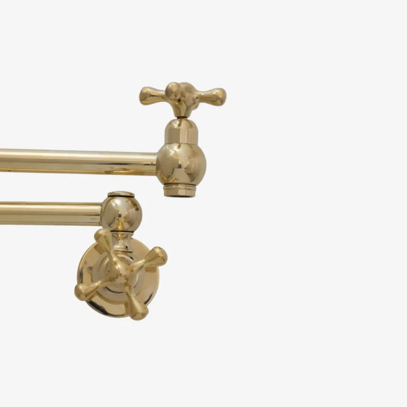 Le Réservoir - Unlacquered Brass Wall-Mounted Pot Filler