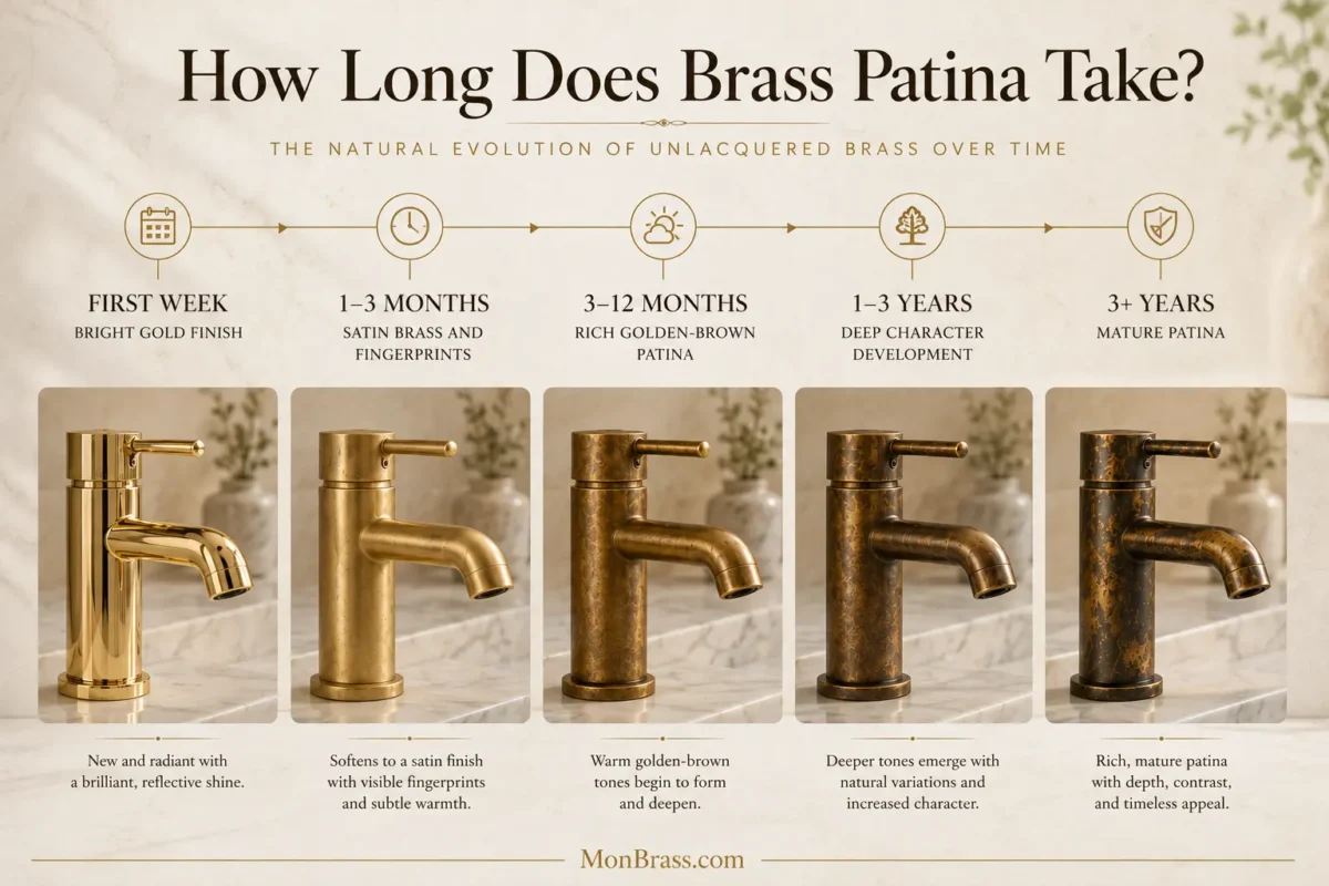 Unlacquered Brass Patina Stages: What to Expect as Brass Ages Naturally