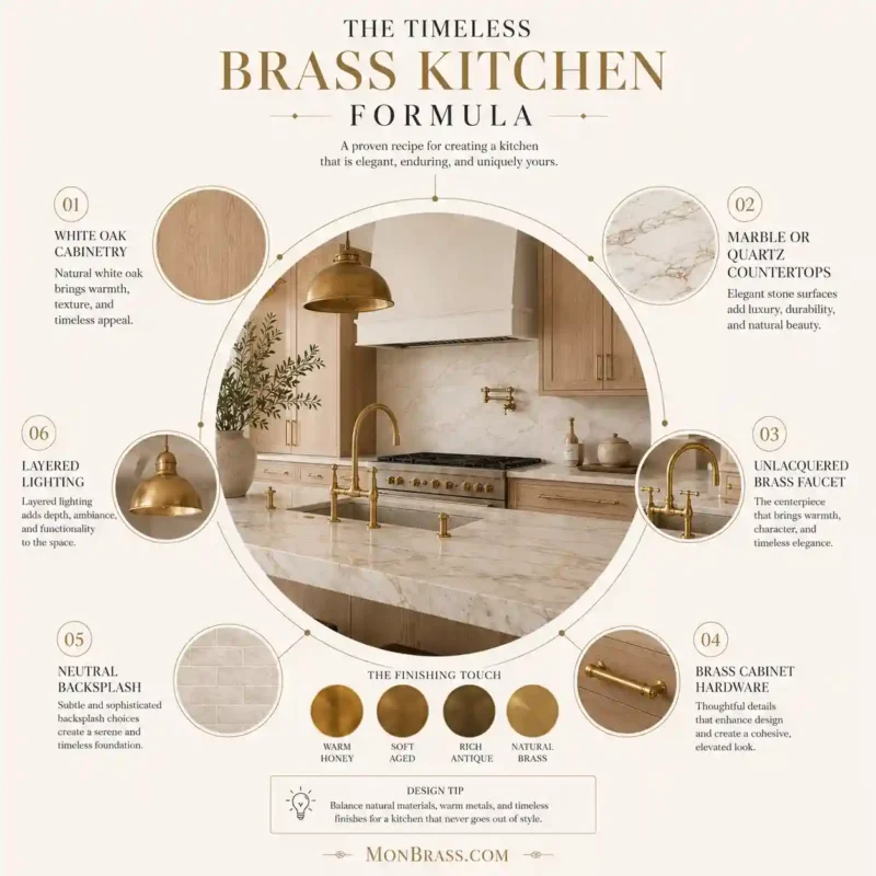Unlacquered Brass Kitchen Design Ideas: Timeless Ways to Add Warmth and Character
