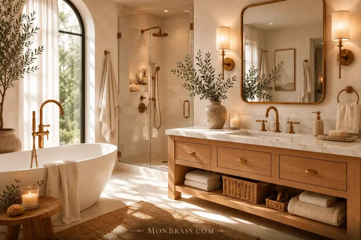 Unlacquered Brass Bathroom Design Ideas: Elegant Ways to Create a Timeless Space