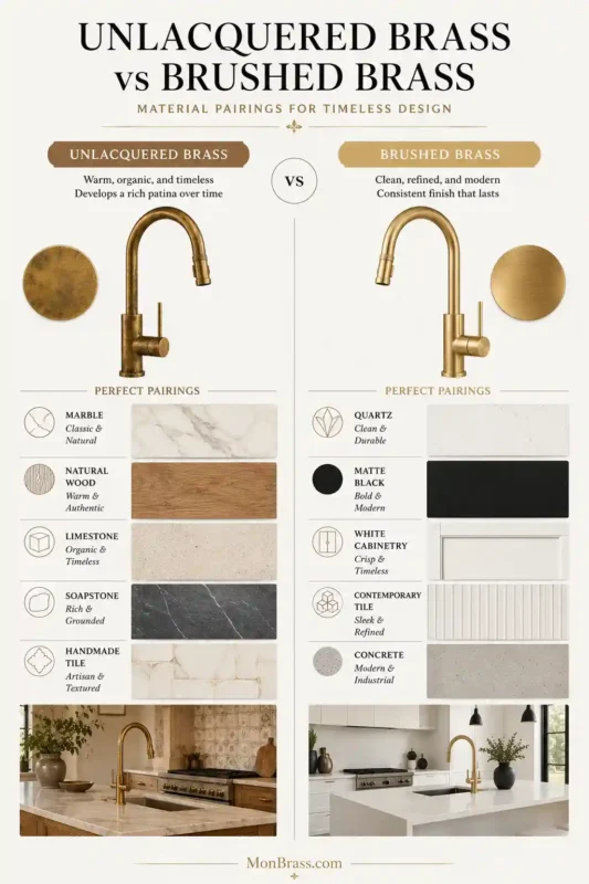 Unlacquered Brass vs Brushed Brass: Which Finish Is Right for Your Home?