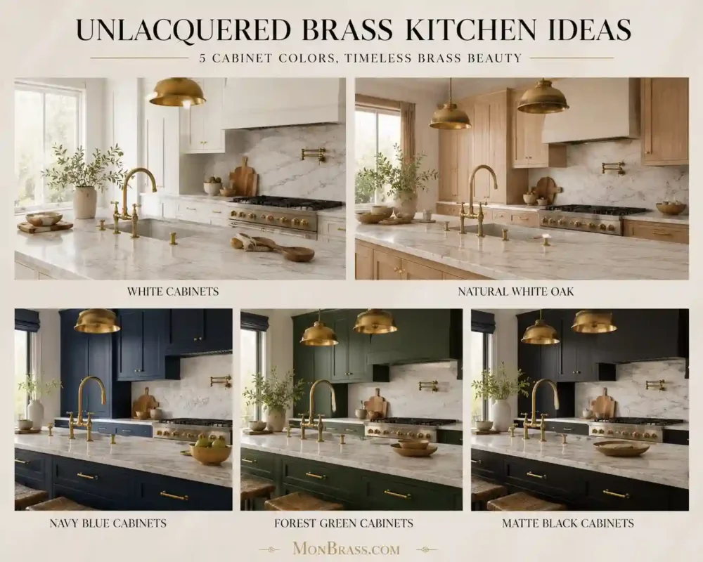 Unlacquered Brass Kitchen Design Ideas: Timeless Ways to Add Warmth and Character