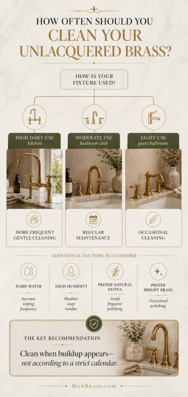 How Often Should You Clean Unlacquered Brass Fixtures?