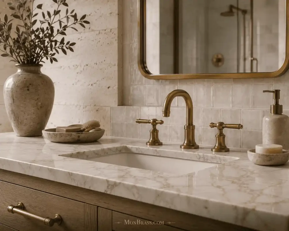 Unlacquered Brass Bathroom Design Ideas: Elegant Ways to Create a Timeless Space