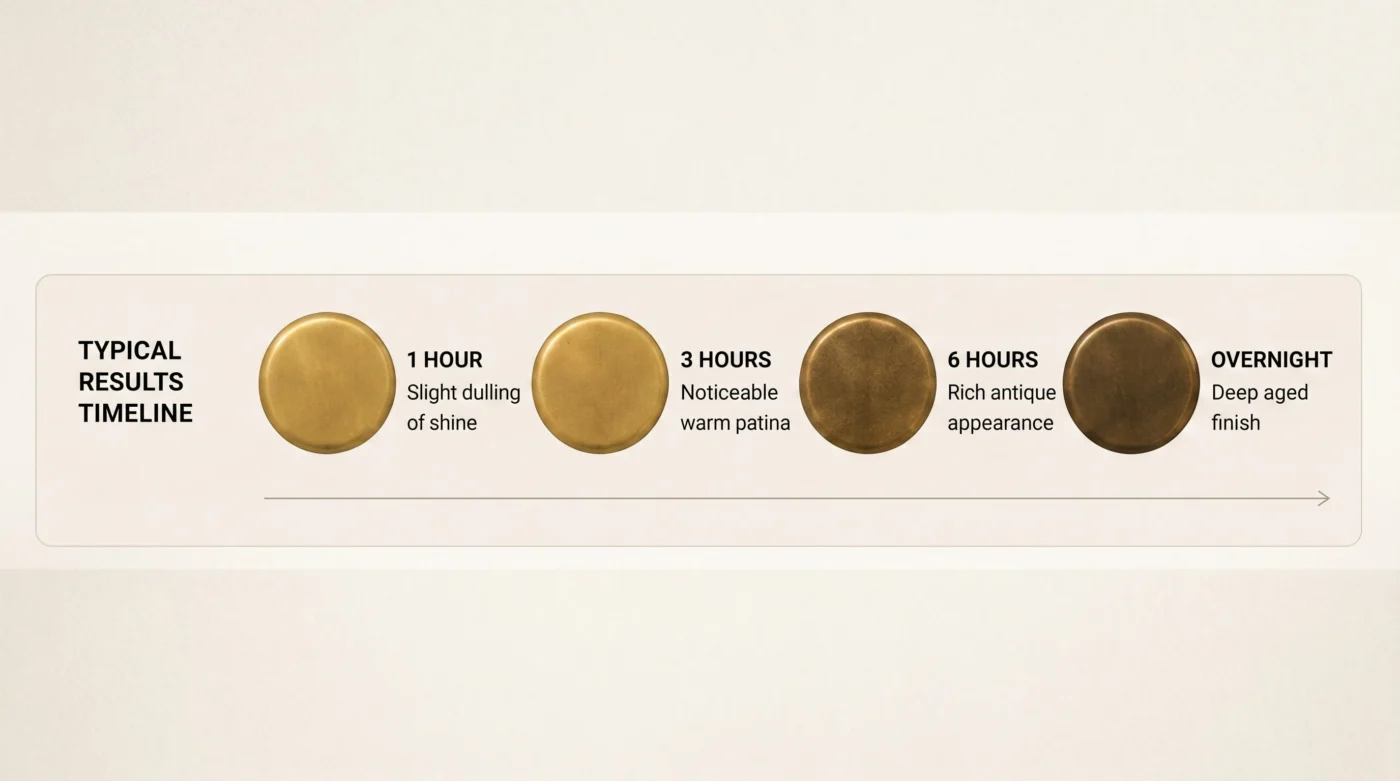 How to Speed Up the Aging Process of Unlacquered Brass: The Fume Methode