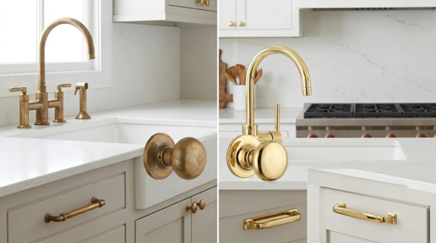 Unlacquered Brass vs. Polished Brass: Which Finish Is Right for Your Home?