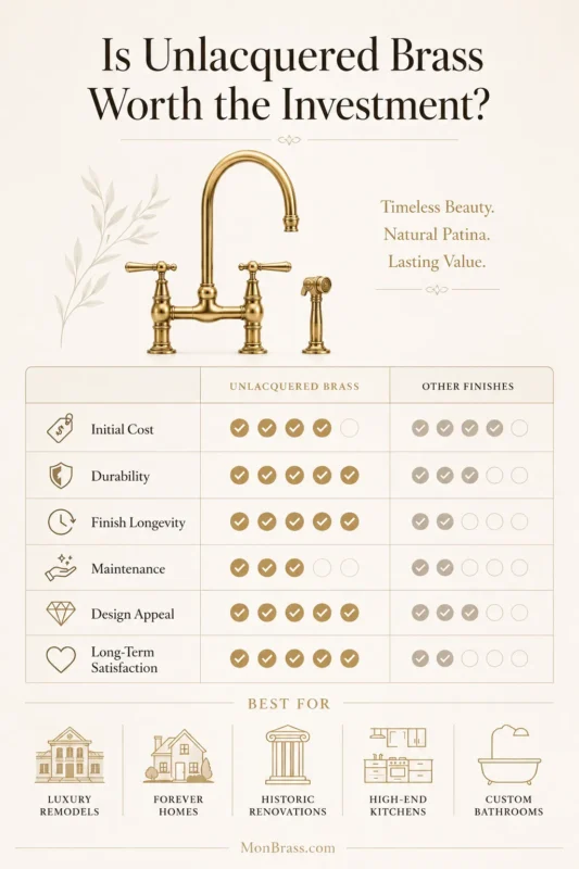 Is Unlacquered Brass Worth It? A Practical Guide for Homeowners