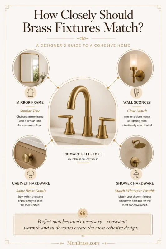 Matching Mirrors, Lighting & Hardware With Brass Fixtures: A Designer's Guide to a Cohesive Home