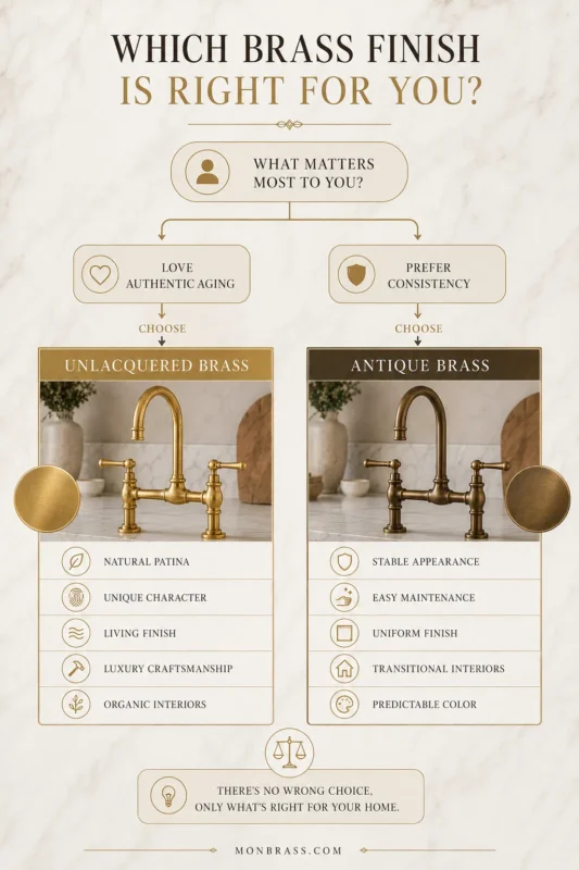 Unlacquered Brass vs Antique Brass: Which Finish Is Right for Your Home?