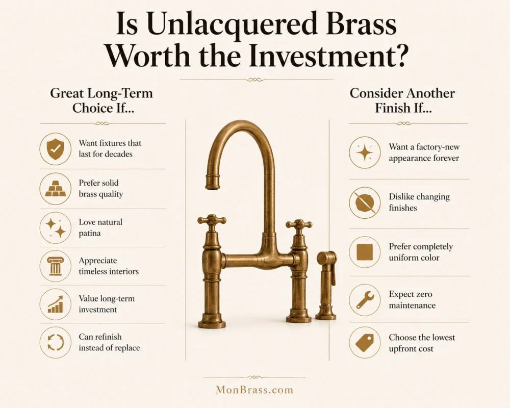 How Long Does Unlacquered Brass Last? A Realistic Look at Lifespan, Patina, and Long-Term Value