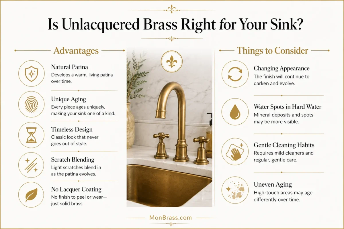 Does Unlacquered Brass Stain Around Sinks? What Homeowners Should Expect