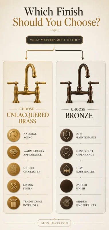 Unlacquered Brass vs Bronze: A Complete Comparison for Homeowners 