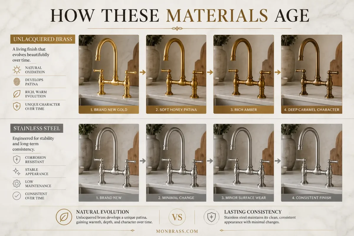 Unlacquered Brass vs Stainless Steel: Which Is the Better Choice for Your Home?